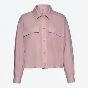 Damen-Blusenjacke aus Viskose-Leinen-Mix