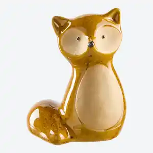 Fuchs-Figur aus Steingut, ca. 9,5x7x6 cm