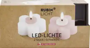RUBIN LICHT LED Lichte, Blume, weiss/rosa
