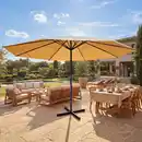Bild 1 von Sonnenschirm Carpi Pro, Gastronomie Marktschirm ohne Volant Ø 5m Polyester/Alu 28kg ~ creme ohne Ständer