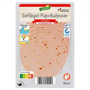 GÜLDENHOF Geflügel-Aufschnitt 200 g, Paprikalyoner