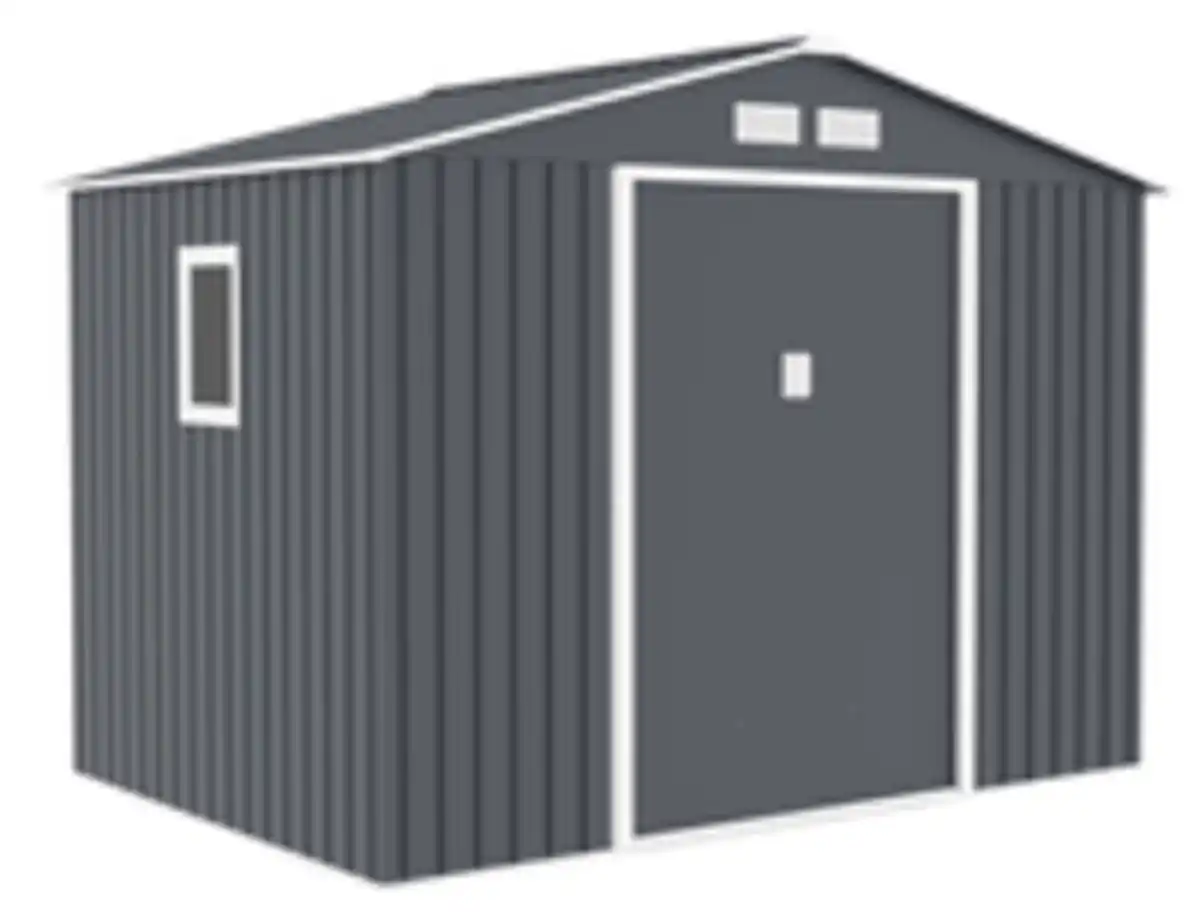 Bild 3 von Never Indoor Metallgerätehaus "HANNA", ca. 277 x 195 x 213 cm - Grau/Weiß