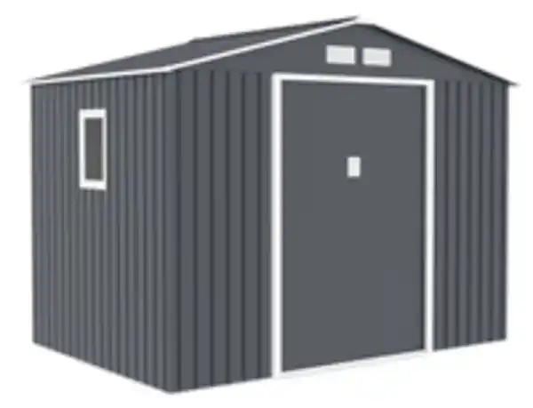 Bild 3 von Never Indoor Metallgerätehaus "HANNA", ca. 277 x 195 x 213 cm - Grau/Weiß