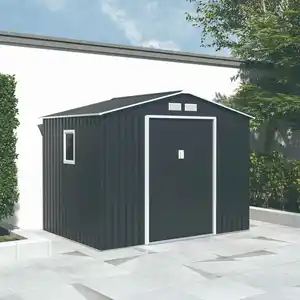 Never Indoor Metallgerätehaus "HANNA", ca. 277 x 195 x 213 cm - Grau/Weiß