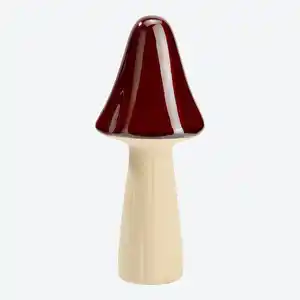 Deko-Pilz aus Steinzeug, ca. 19 cm