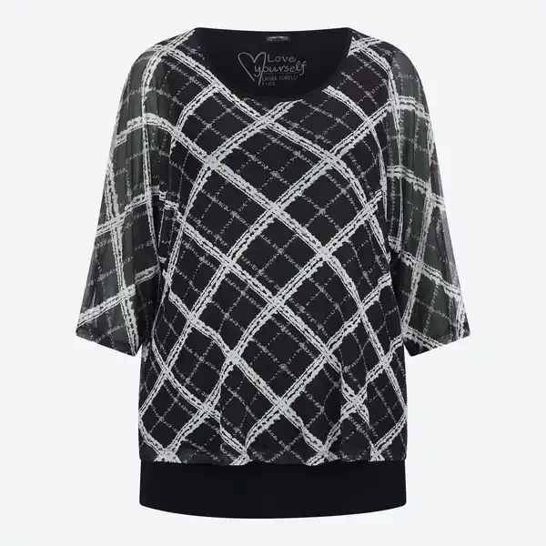 Bild 3 von 2-in-1 Damen-Langarmshirt mit Mesh-Oberstoff, große Größen