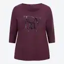 Bild 3 von Damen-Langarmshirt mit Frontaufdruck, große Größen