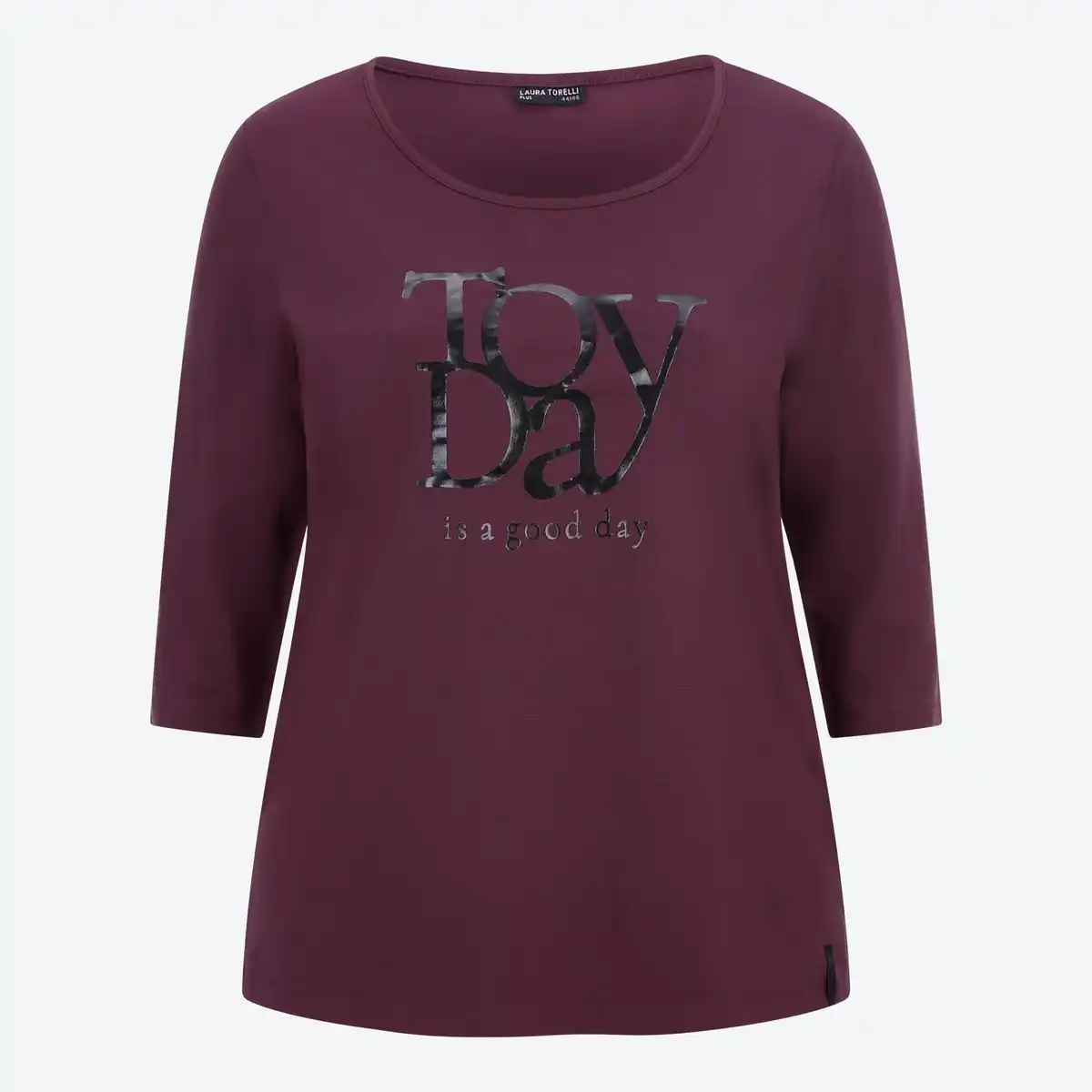 Bild 3 von Damen-Langarmshirt mit Frontaufdruck, große Größen