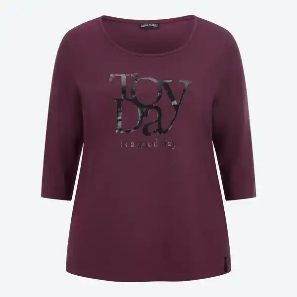 Bild 3 von Damen-Langarmshirt mit Frontaufdruck, große Größen