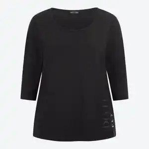 Damen-Langarmshirt mit Frontaufdruck, große Größen