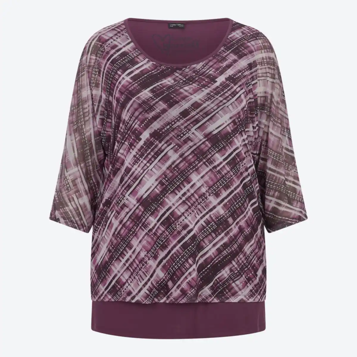 Bild 2 von 2-in-1 Damen-Langarmshirt mit Mesh-Oberstoff, große Größen