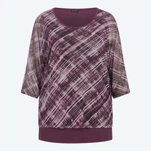 Bild 2 von 2-in-1 Damen-Langarmshirt mit Mesh-Oberstoff, große Größen