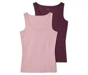 2 Tops, rosa und weinrot