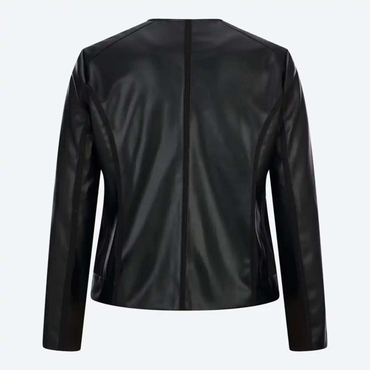 Bild 4 von Damen-Kunstleder-Jacke mit Reißverschlusstaschen, Große Größen