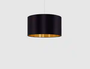 Pendelleuchte Stoff Schwarz