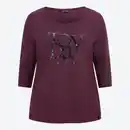 Bild 2 von Damen-Langarmshirt mit Frontaufdruck, große Größen