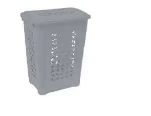 Wäschebox mit Deckel Grau