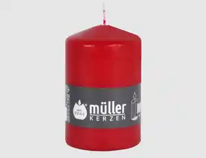 Stumpenkerze Karminrot