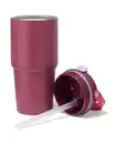 Bild 3 von Trinkbecher mit Trinkhalm, 600 ml Edelstahl, burgunderrot