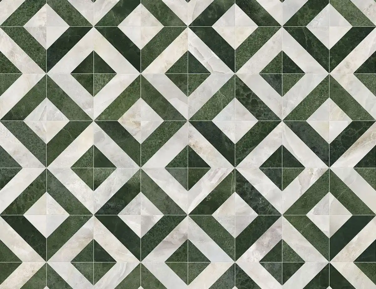 Bild 1 von PVC Helios Tile Grün, Weiß 4m