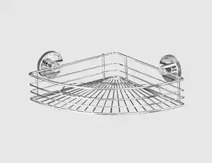 WENKO Bari Eckablage Vacuum-Loc silber