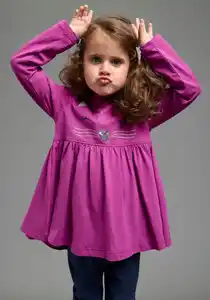 KIDSWORLD Langarmshirt & Leggings 2tlg. Set Shirt + Leggings mit schöner Paillettenapplikation (Set, 2-tlg., 2) Süßes Outfit für kleine Mädchen