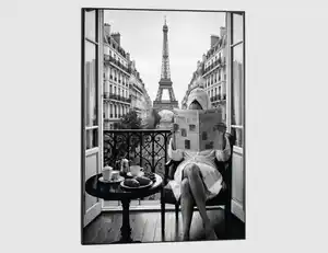 Bild Slim Frame Black Paris Weekend 50x70cm