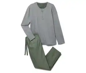 Pyjama-Set mit gewebter Hose