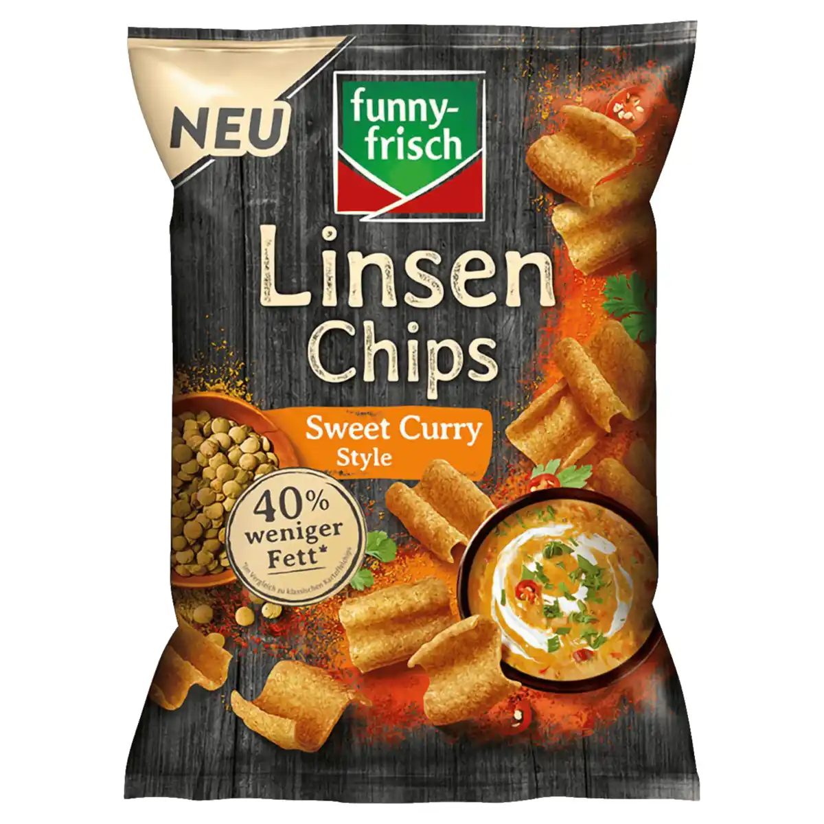 Bild 1 von Funny-frisch Linsen Chips Curry Style 90g