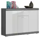Bild 1 von Kommode Scout ca. 120x85 cm Weiß/Grau, Weiß Hochglanz, Dunkelgrau