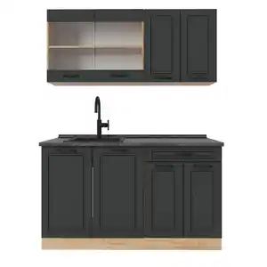 Vicco Singleküche, Anthrazit, Honigeiche, Holzwerkstoff, Küchenblock,Rechteckig, 140x81.6x60 cm, Küchen, Küchenzeilen & Küchenblöcke, Küchenzeilen ohne Geräte