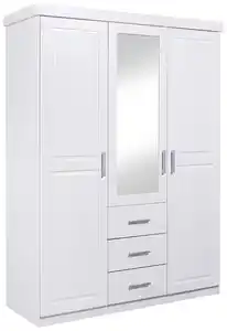 Drehtürenschrank Geraldo Weiß, Weiß