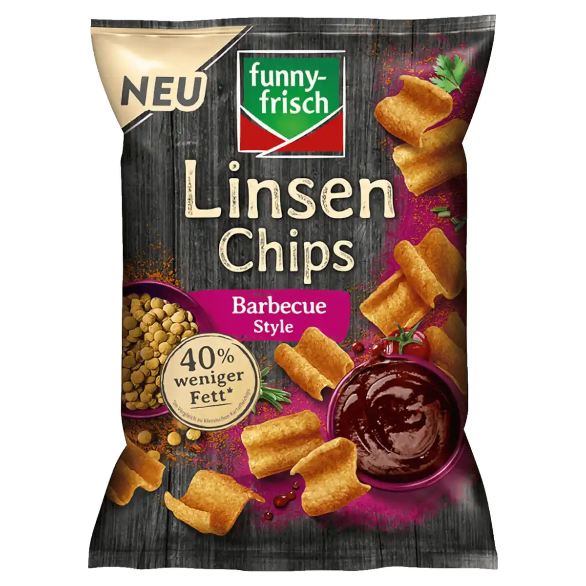 Bild 1 von Funny-frisch Linsen Chips BBQ Style 90g