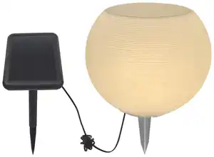 Solarleuchte Vase Weiß max. 2 Watt, Weiß