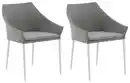 Bild 1 von Gartenstuhl 2er-Set Spoga ca. 60x81x62 cm Grau/Weiß, Grau, Weiß