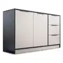 Bild 1 von Masseno Kommode, Schwarz, Holzwerkstoff, 3 Schubladen, 138x81x41 cm, Wohnzimmer, Kommoden & Sideboards, Kommoden