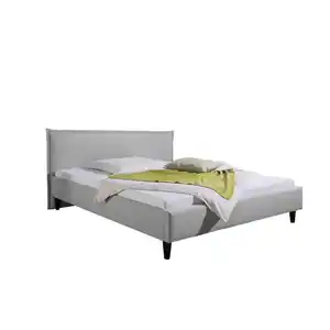 Livetastic Polsterbett Roswell, Hellgrau, Holz, Buche, massiv, 180x200 cm, Made in Germany, für Lattenrost geeignet, Schlafzimmer, Betten, Polsterbetten