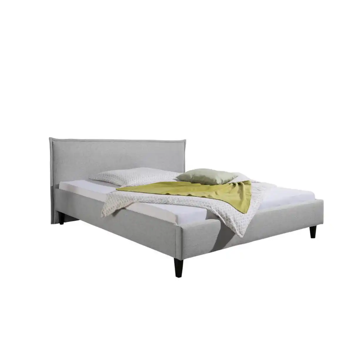 Bild 1 von Livetastic Polsterbett Roswell, Hellgrau, Holz, Buche, massiv, 180x200 cm, Made in Germany, für Lattenrost geeignet, Schlafzimmer, Betten, Polsterbetten