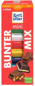 RITTER SPORT Bunter Mix oder Bunter Turm mini, 9 St. = 150-g-Packg.