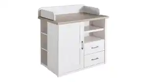 Wickelkommode Pinie weiß 107 cm x 75 cm Kommode - LUCA