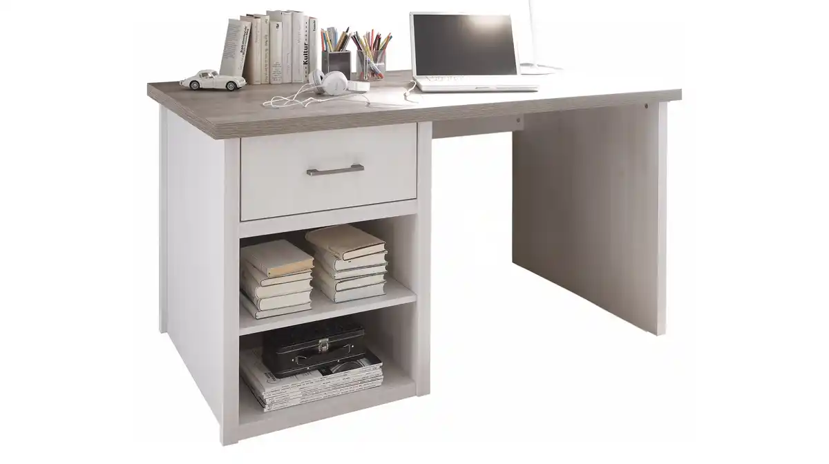 Bild 1 von Computerschreibtisch Pinie weiß 141 cm - LUCA