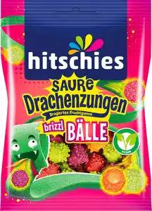 HITSCHIES Saure Drachenzungen Brizzl-Bälle, 100-g-Packg.