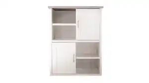Highboard mit 2 Türen Pinie weiß 106 cm - LUCA
