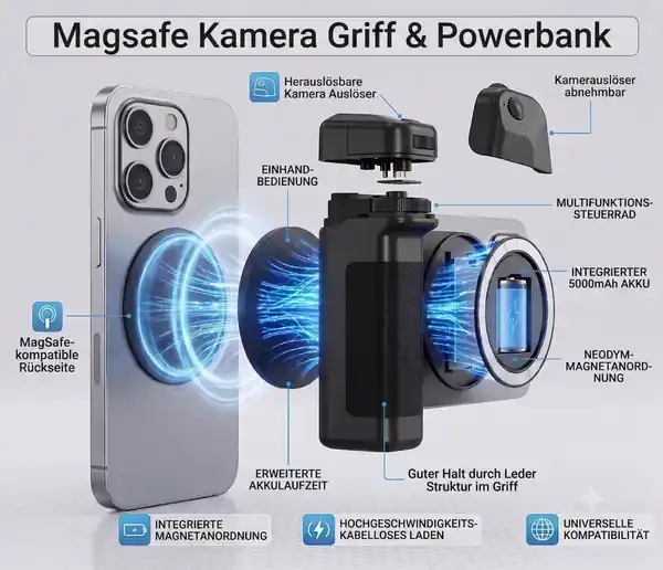 Bild 3 von TERRIS Powerbank-Camera-Grip »PB 100«