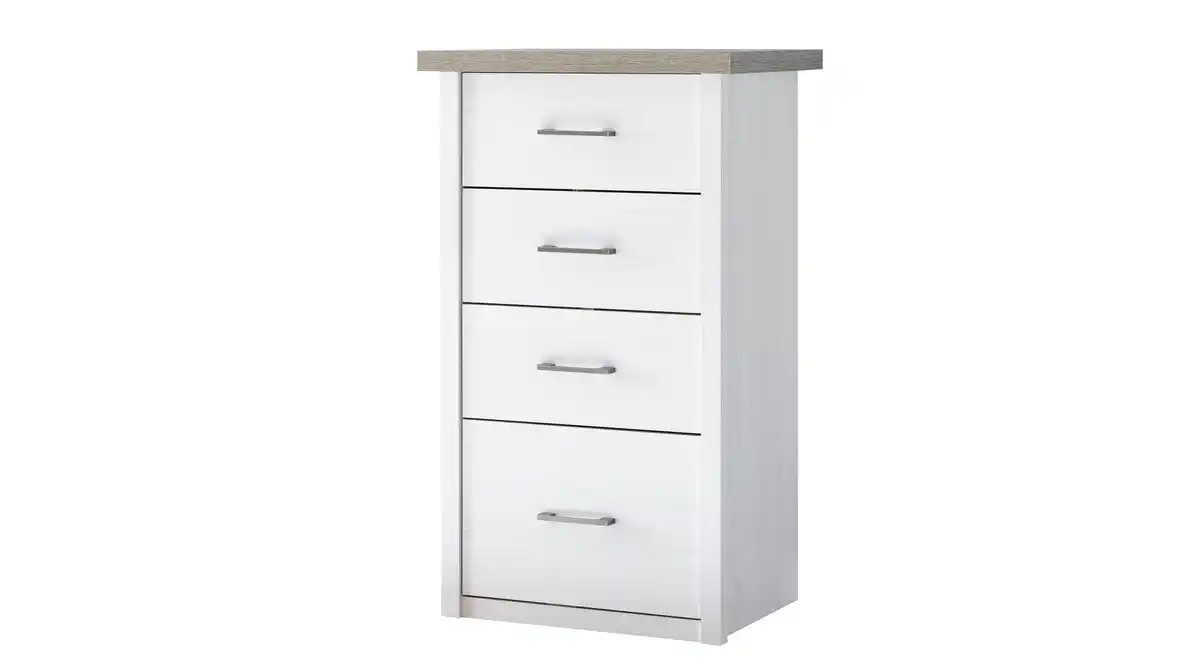 Bild 1 von Kommode mit 4 Schubladen Pinie weiß 60 cm x 43 cm - LUCA
