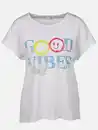 Bild 1 von Damen T-Shirt mit Motivprint und Glitzersteinen Weiß