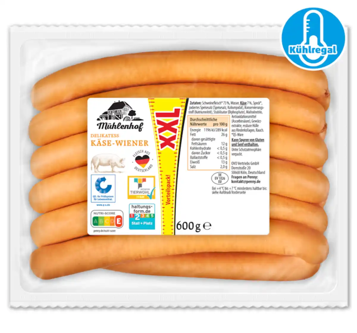 Bild 1 von MÜHLENHOFXXL Delikatess Käse-Wiener*