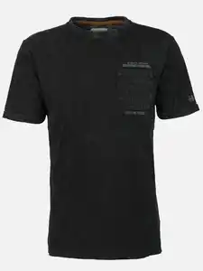 Herren Shirt mit Brusttasche Schwarz