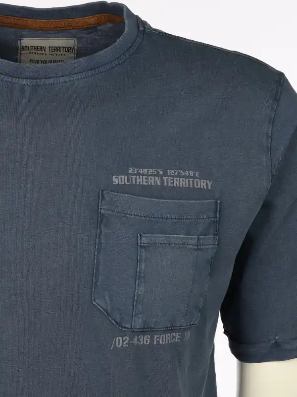 Bild 3 von Herren Shirt mit Brusttasche Blau