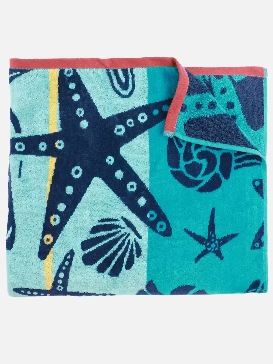 Bild 2 von Strandtuch mit Meermotiv 86x160cm Blau